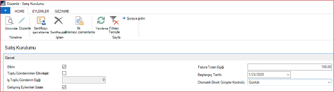 SII kurulumunu düzenleyin