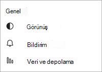 Teams ücretsiz genel ayarlar mobil ekran görüntüsü