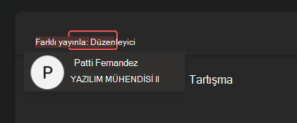 Microsoft Teams Q&A'da düzenleyici olarak gönderi paylaşmanın ekran görüntüsü.