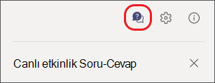 Bölmenin üst kısmındaki simge