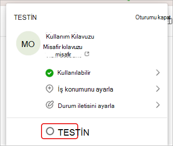 Microsoft Teams'de kuruluşların nasıl değiştirileceğini gösteren ekran görüntüsü.