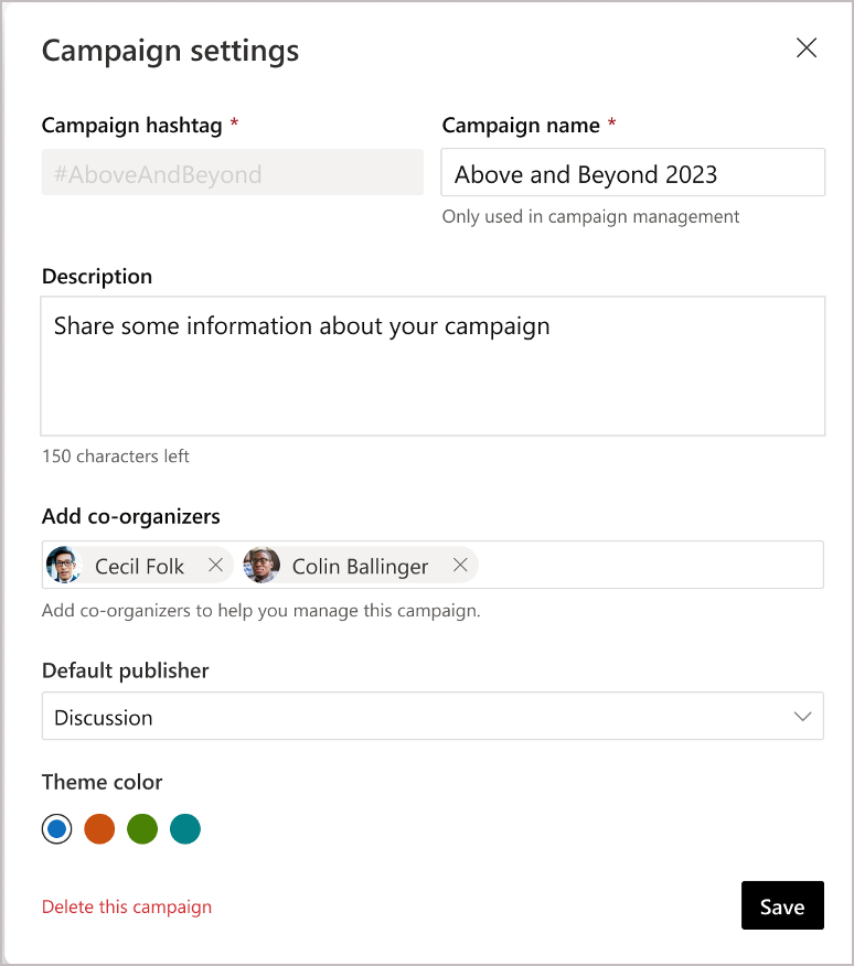 EngageEngage ve genel yöneticiler ortak düzenleyiciler atayabilir.