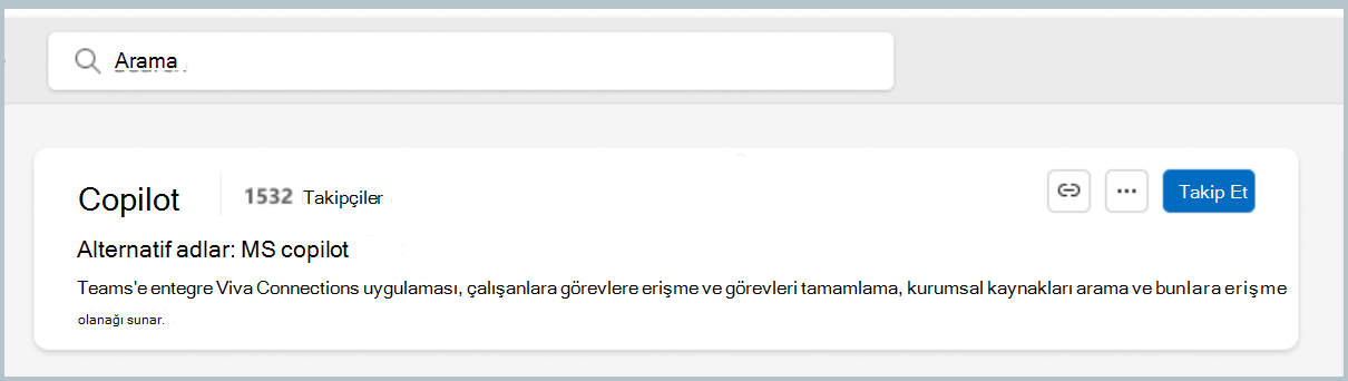 Takip etmediğiniz bir konuyu gösteren ekran görüntüsü.