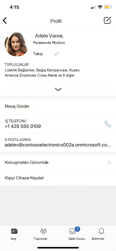 mobil profil ayarları ekran görüntüsü