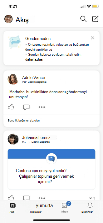 Mobil akışı görüntüle