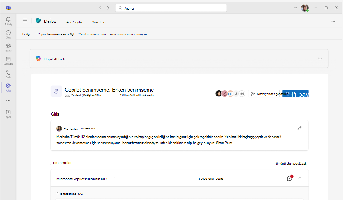 Pulse yazarlarının not deneyiminin ekran görüntüsü