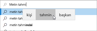 Metin tahmini resmi