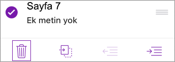 iOS için OneNote’ta sayfayı silme
