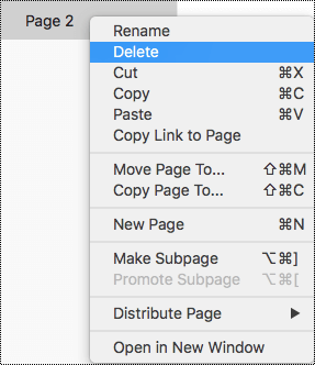 Mac için OneNote’ta sayfayı silme