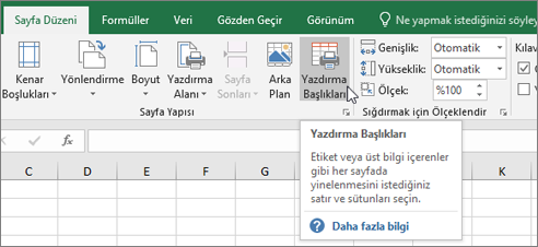 Yazdırma Başlıkları