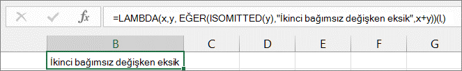 ISMISSING işlevi örneği