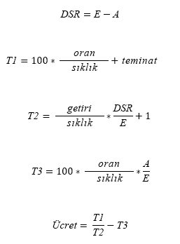 N = 1 için DEĞER <formülü