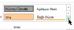 Stil galerisindeki Diğer düğmesi