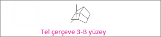 Tel çerçeve 3-B yüzey grafiği