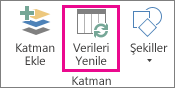 Giriş sekmesinde Verileri Yenile