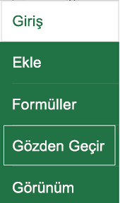 Gözden Geçir'e dokunun