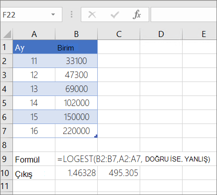 Örnek 1-- LOT işlevi