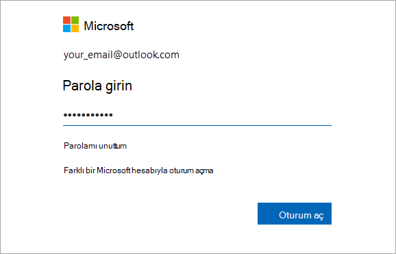 Parolanızı girin