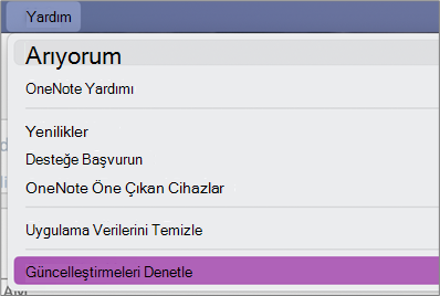 Check for UpdatesGüncelleştirmeler