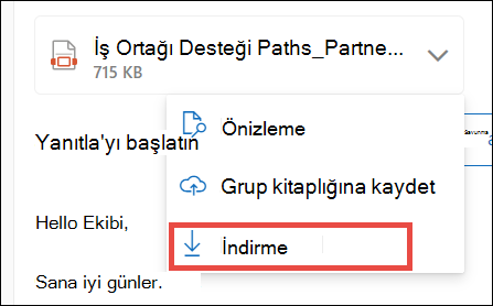 Yeni Outlook ekini indirme
