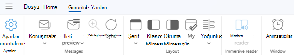 Yeni Windows için Outlook'ta Görünüm sekmesi