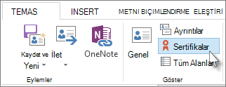 Belirli bir kişinin sertifikalarını gösterme
