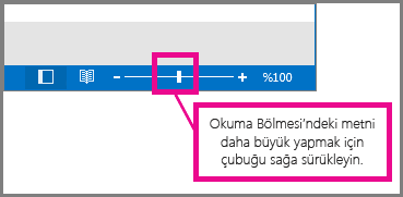 Yakınlaştırmak için çubuğu sağa taşıyın.