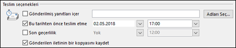 İletinizin teslim edileceği tarihi ve saati ayarlayın.