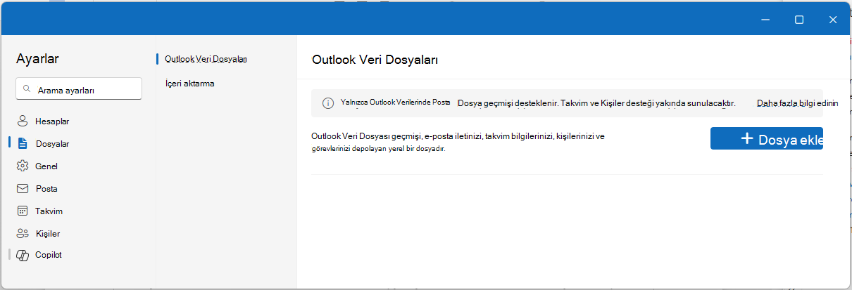 PST dosyasını aç