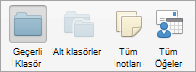 Notlar arama seçeneklerini gösterir