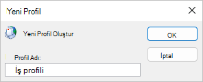Bir profil adı girin.