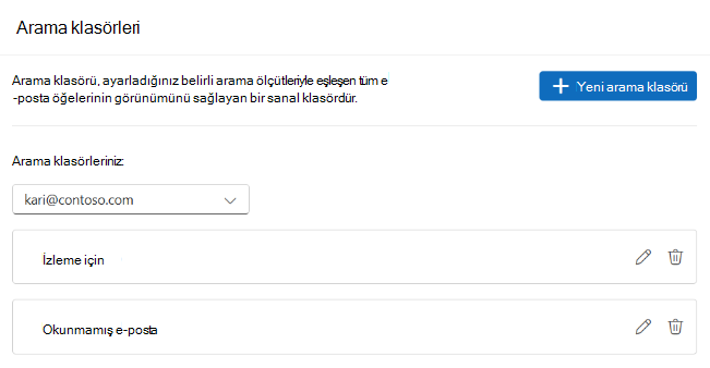Arama Klasörleri