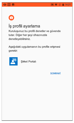 İş profili ayarlama