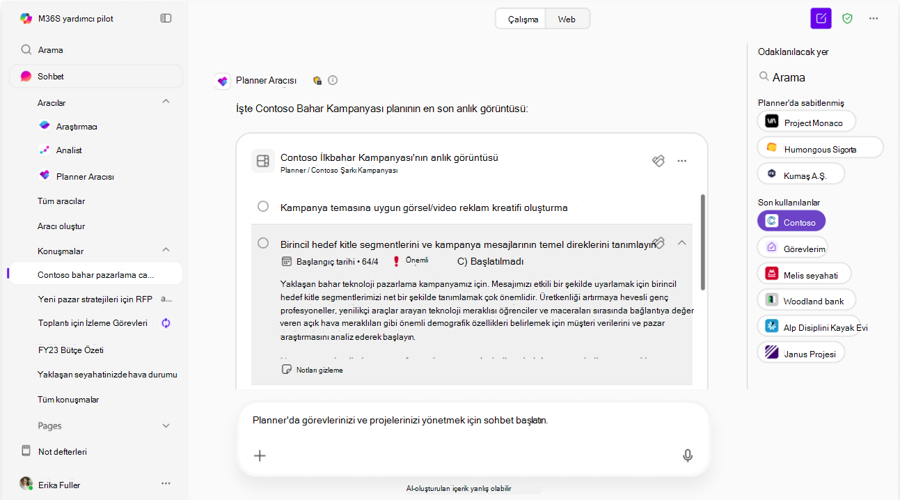 Plan Seçici'yi gösteren ekran görüntüsü.