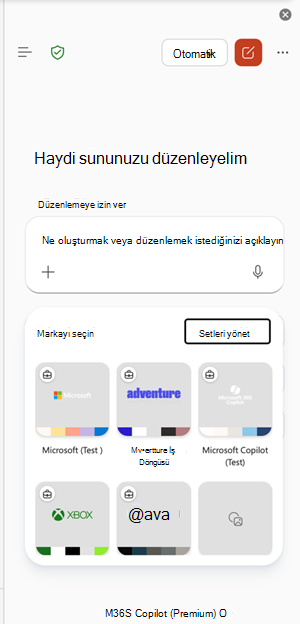 PowerPoint'te brandkits giriş noktasını yönetin.