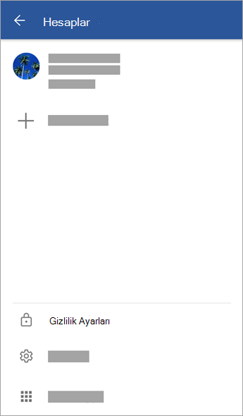 Android'de Gizlilik Ayarları seçeneğini gösteren ekran görüntüsü