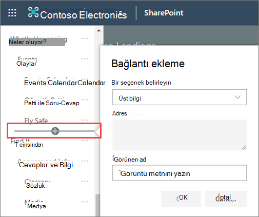 Gezintiye yeni başlık ekleme görüntüsü