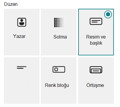 Başlık web bölümü için altı düzen