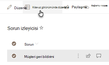 Kılavuz görünümünde düzenleme