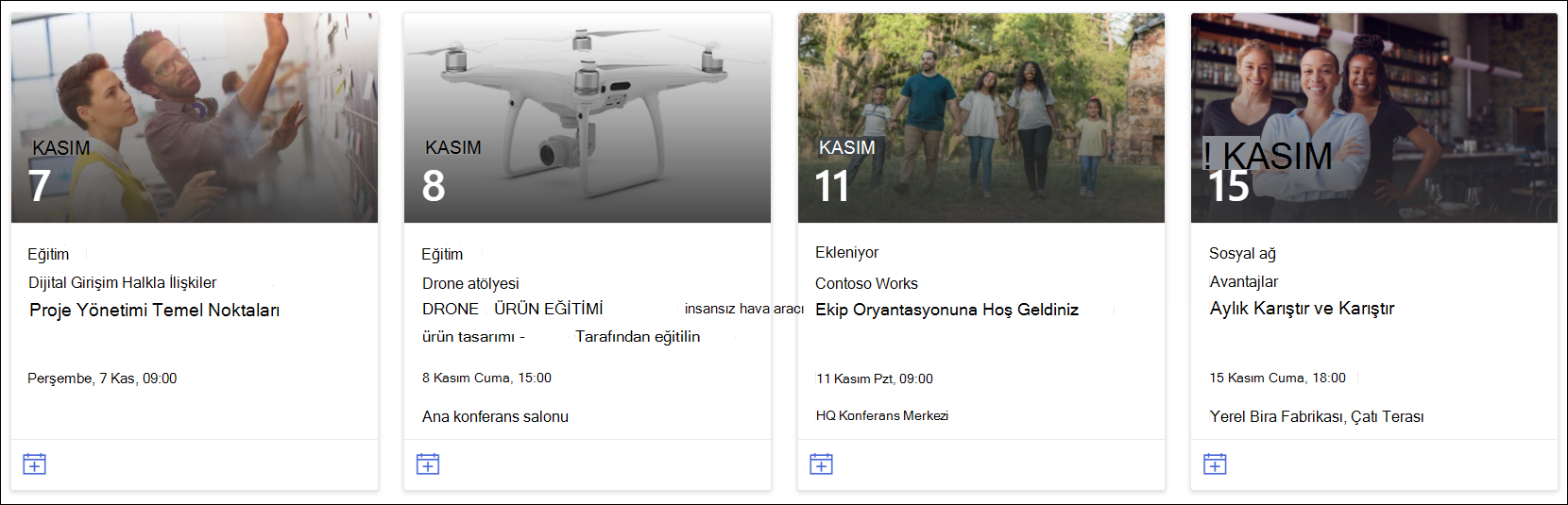 etkinlikler web bölümü