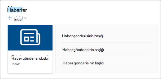 Haberler web bölümünün önizlemesi.