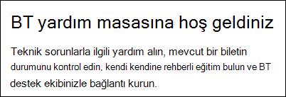 Metin web bölümünün önizlemesi.