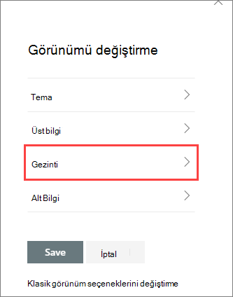 Görünüm bölmesi seçeneklerini değiştirme görüntüsü