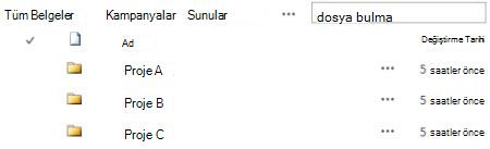 Kitaplıktaki klasörler