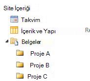 Sitede Ağaç Görünümü