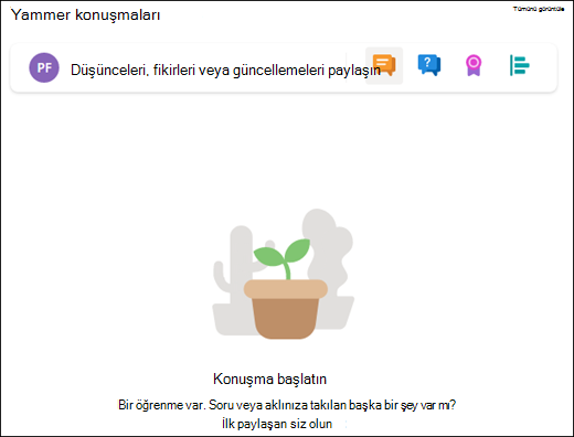 Konuşmalar web bölümünün önizlemesi.