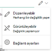 Kalem simgesi, alıcıların dosyayı düzenleyebileceğini gösterir