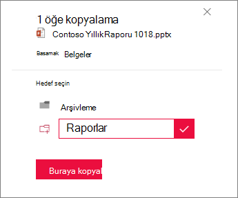 Yeni klasörün adını yazın