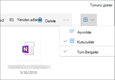 Belge kitaplığında döşenmiş görünüm