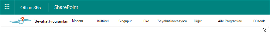 SharePoint merkez gezintisi